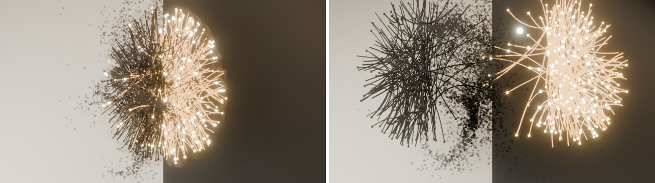 Brain dissolving into ink